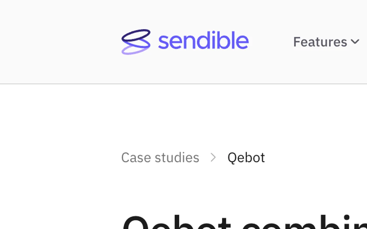 The new Sendible mark on the Customer story surface