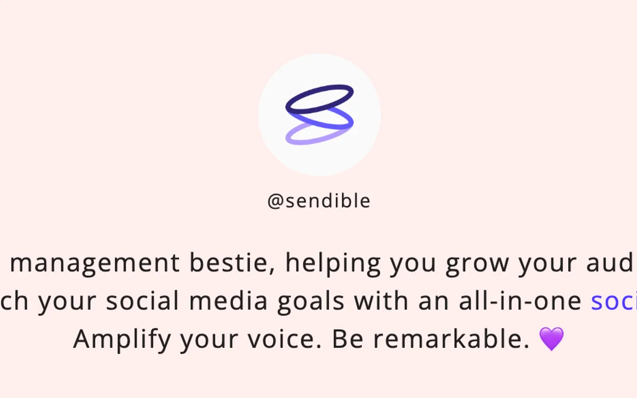 The new Sendible mark on the Link in bio surface