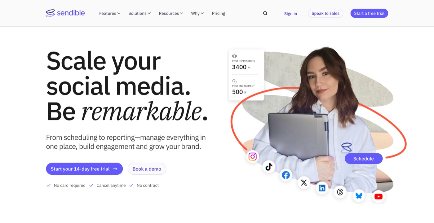 The homepage hero with a single recognisable colleague.
