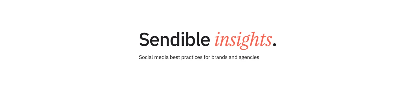 The old blog heading and tagline, 'Social media best practices for brands and agencies', unbranded and true of every competitor.