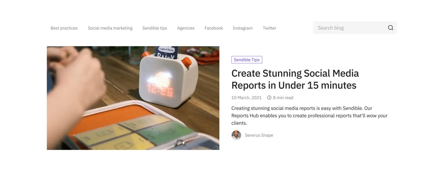 The old front page: grey tags along the top, then a plain list of latest posts.