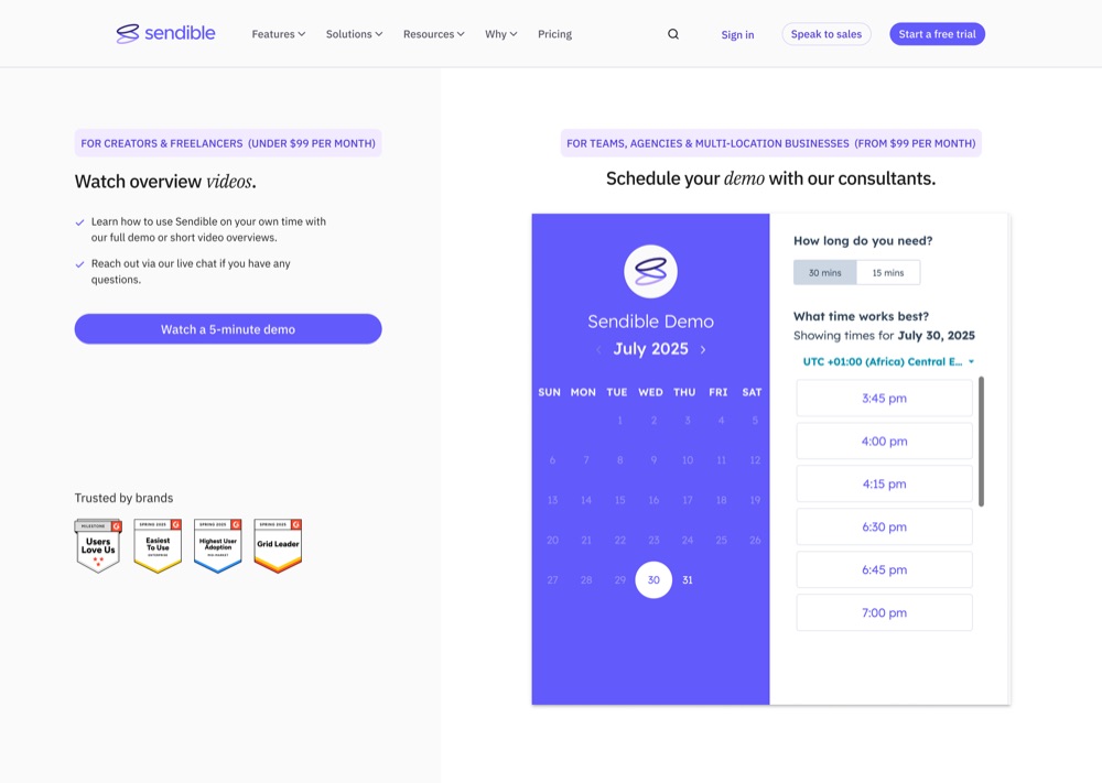 Demo page, a later state