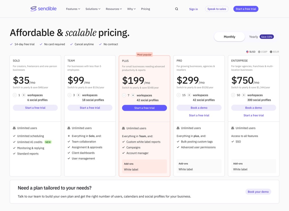 Pricing page, the 2026 rebuild